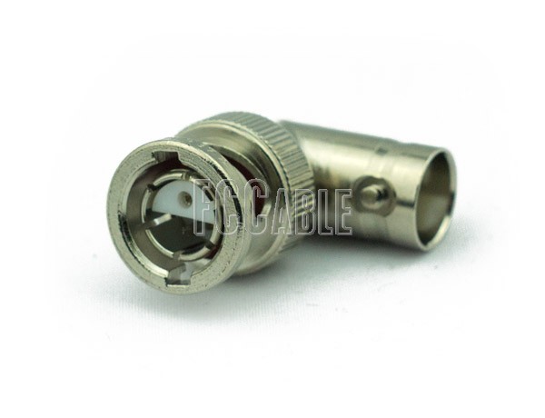 BNC TWINAX Male To BNC TWINAX Jack Right Angle Adapter