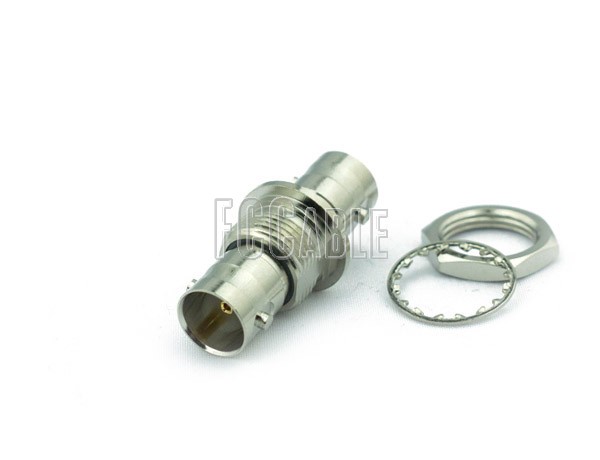 75 Ohm BNC Female To 75 Ohm BNC Female Bulkhead Isolated Ground Adapter