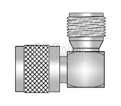 HN Male To HN Female Right Angle Adapter