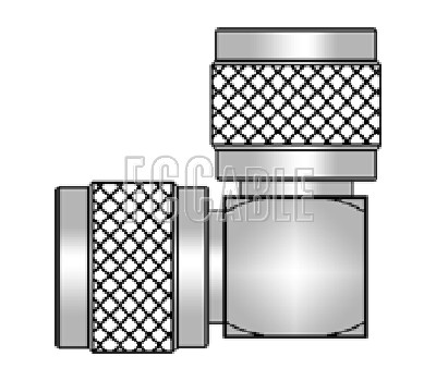 HN Male To HN Male Right Angle Adapter