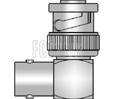 MHV Male To MHV Female Right Angle Adapter