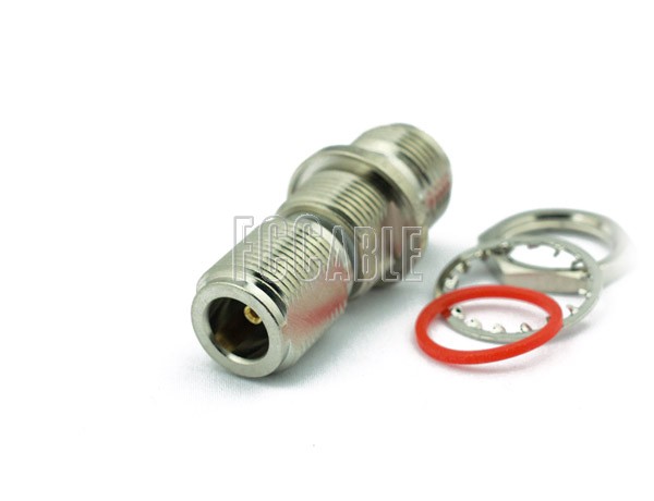 N Female To N Female Bulkhead Isolated Ground Adapter