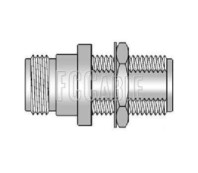 75 Ohm N Female To 75 Ohm N Female Bulkhead Hemetically Sealed Adapter