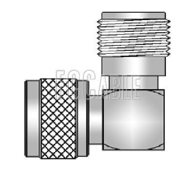 SC Male To SC Female Right Angle Adapter