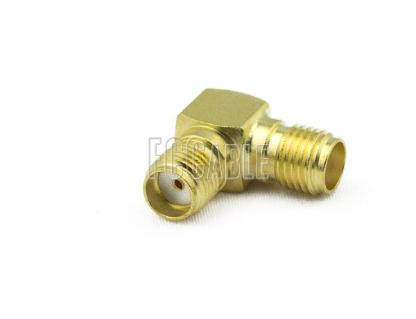 SMA Female To SMA Female Right Angle Adapter