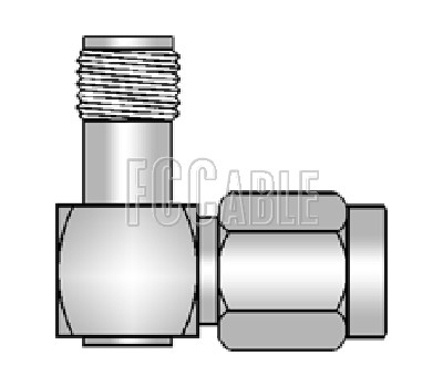 SSMA Female To SSMA Male Right Angle Adapter
