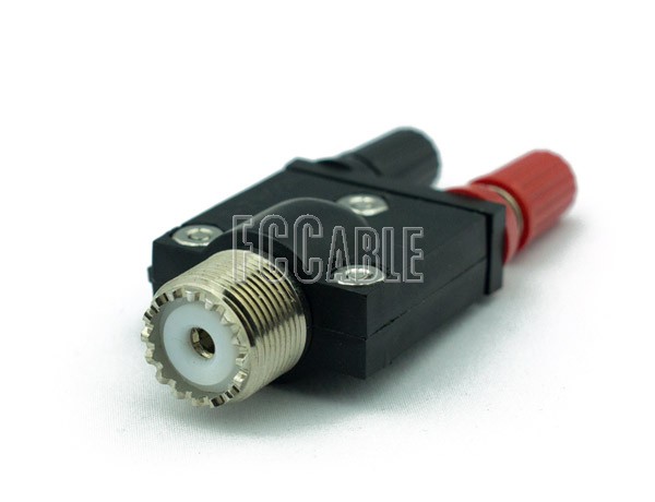 Binding Post Double To UHF Female Adapter