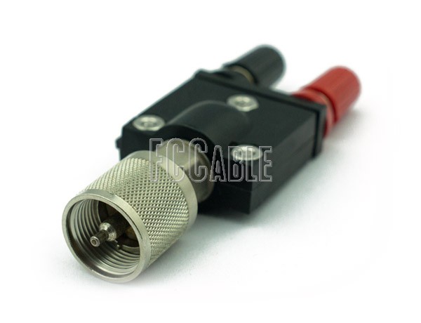 Binding Post Double To UHF Male Adapter