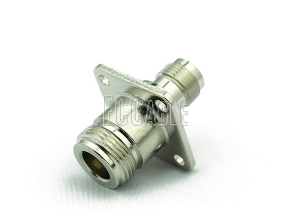 N Female To TNC Female Panel Mount Adapter