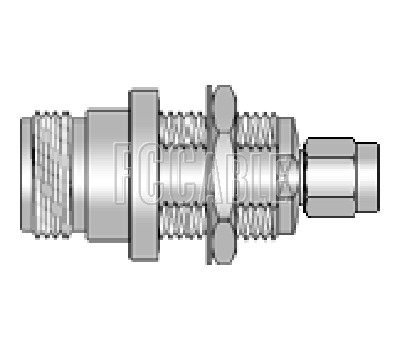 N Female To SMA Male Bulkhead Mount PRECISION Adapter