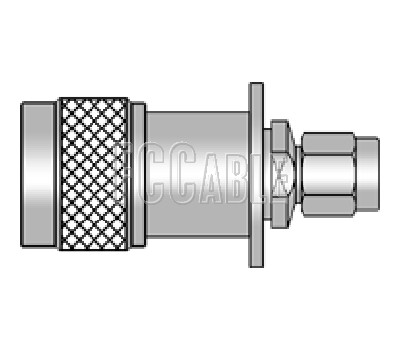 N Male To SMA Male Panel Mount PRECISION Adapter