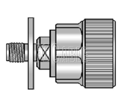 SMA Female Panel Mount To 7mm PRECISION Adapter